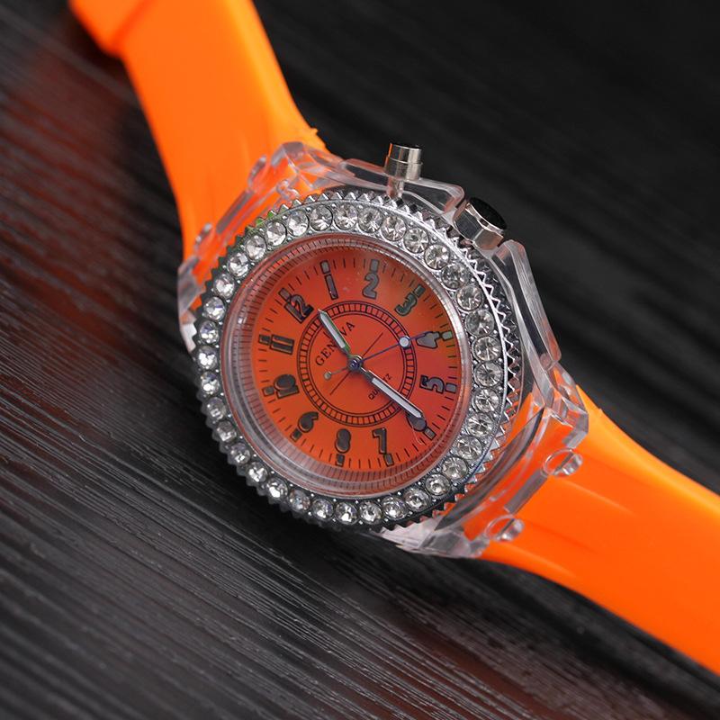 Geneva Luminous Watch Led Luminous, Diamond-Encrusted Watch Men'S Supply Watch