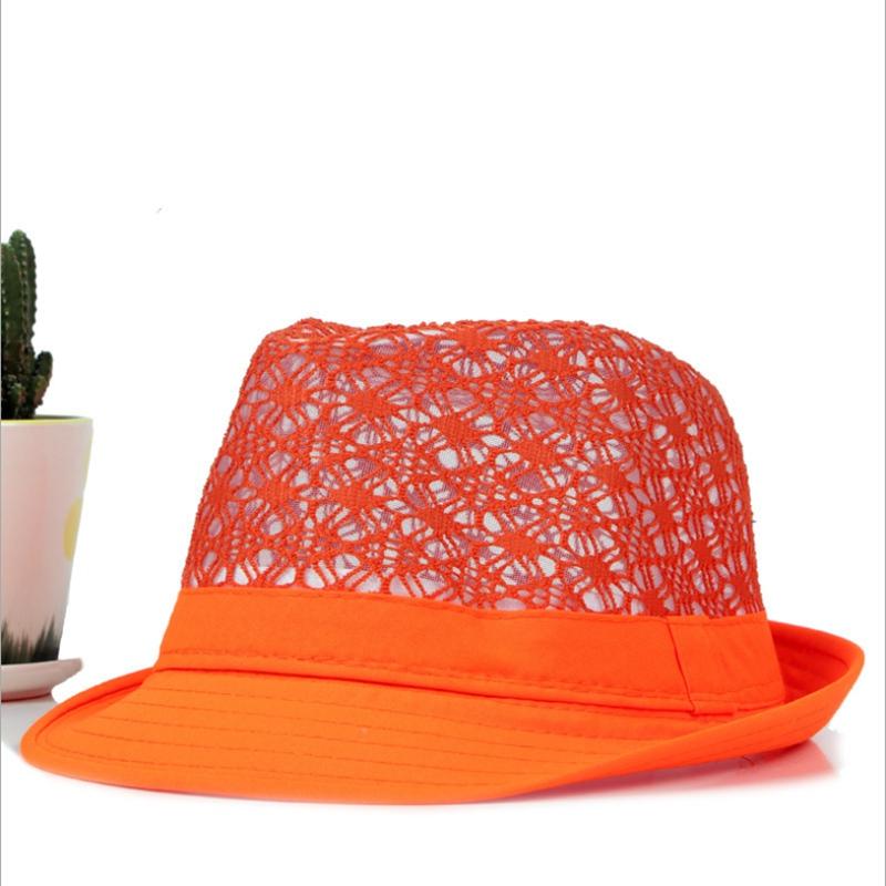 Hollow Out Korean Version Fashion New Unisex Jazz Cap Casual Breathable Solid Color Top Hat Summer Hat