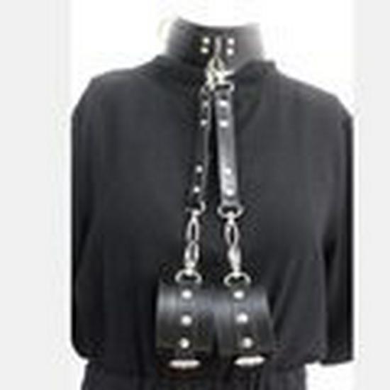 Edgy Punk PU Leather Chain Necklace: Bold and Sexy Body Collar with Metal Accents