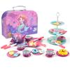 Tea Sets for Kids 46pcs Tea Party Set for Little Girls Afternoon Tea Dessert Toys Includes Cake,