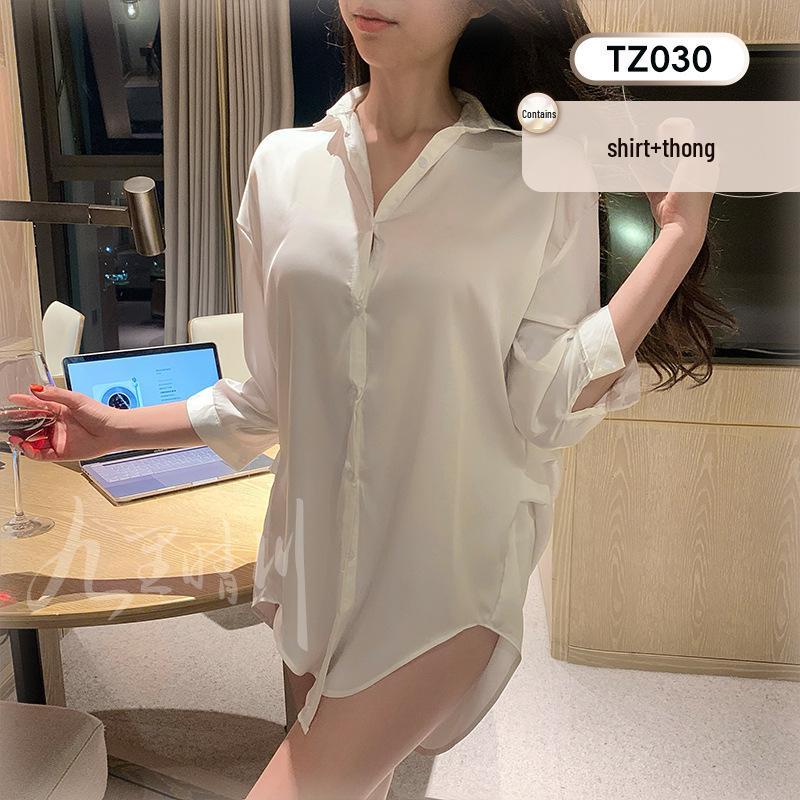 Jiuli Qingchuan Sexy Sheer Lingerie Set - Pure Desire See-Through Pajamas with Webbing Fun.