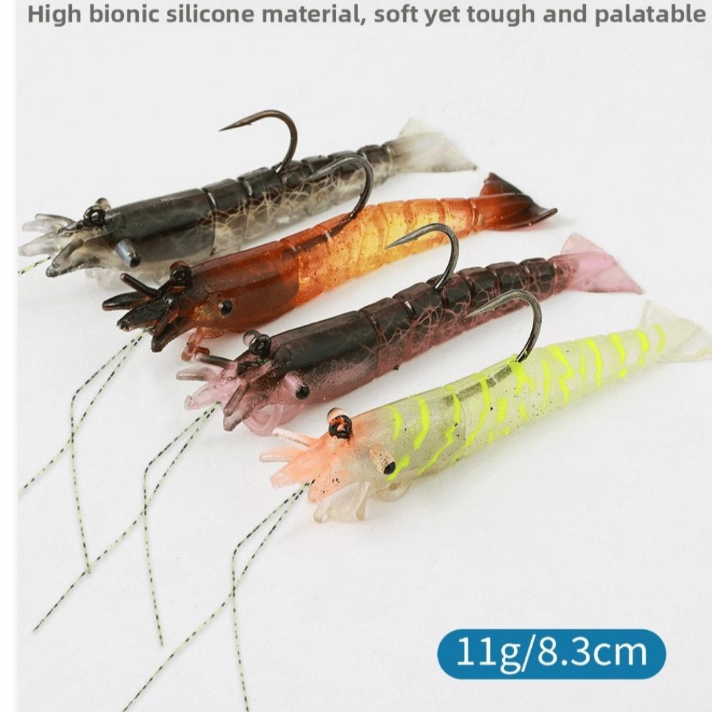 2pcs 11g/8.3cm Luminescent Fishing Lure Soft Fishing Bait Hooks  Freshwater Fishing
