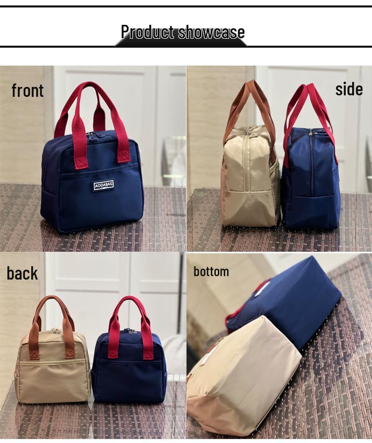 Niche Korean Colorblock Water-Repellent Tote: Versatile Women's Lunch, Work & Mommy Bag