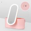 LED makeup mirror with light and storage dressing mirror outdoor travel storage box mirror