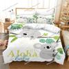 Cartoon Koala Duvet Cover King Queen Lovely Animal Bedding Set for Kids Teens Adults Wildlife Quilt Cover with Pillowcase