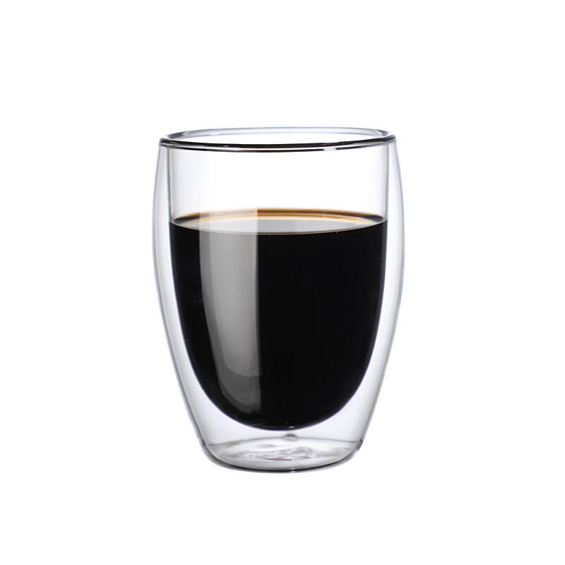 Shange Double Wall Glass Coffee Tea Mugs with Handle