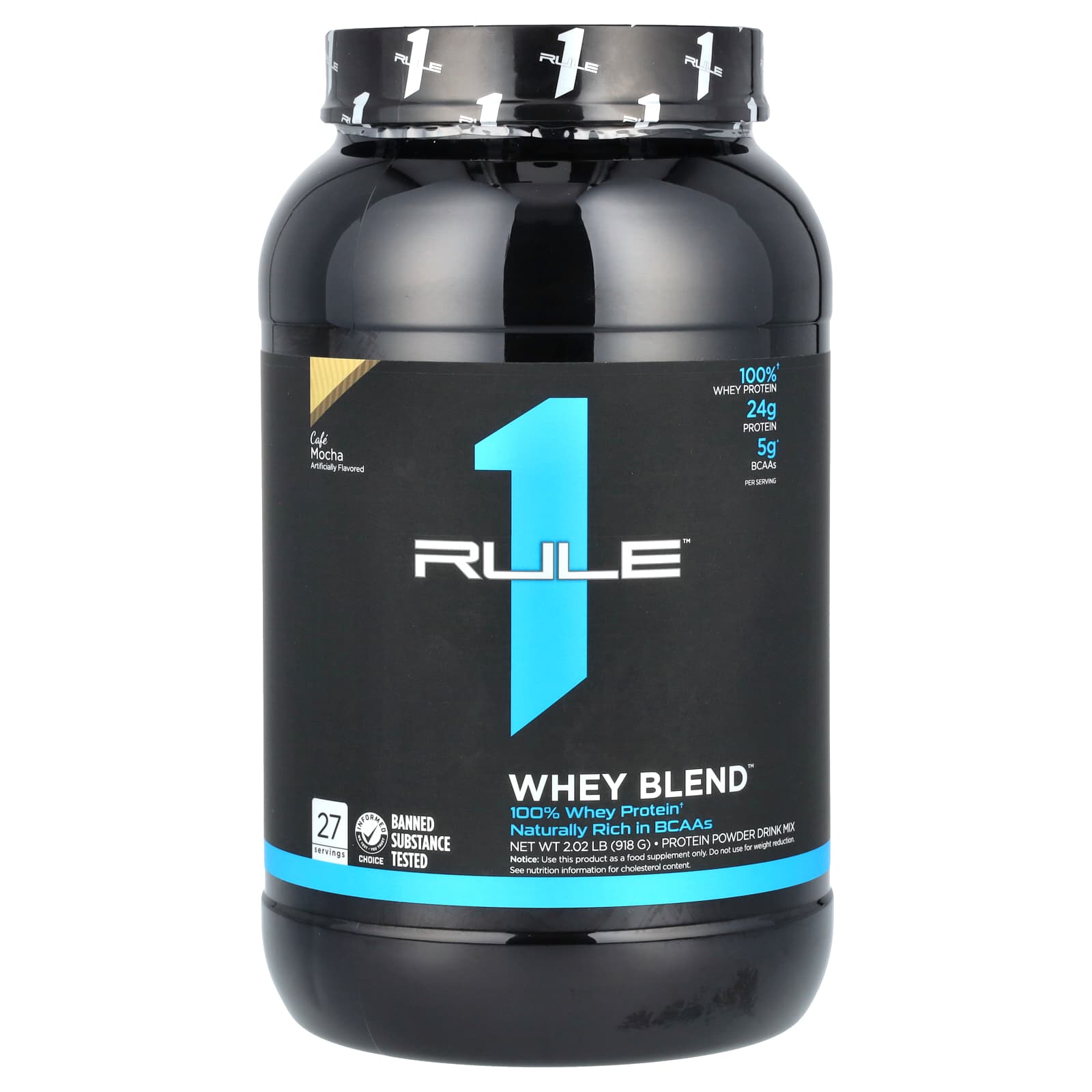 

Rule One Proteins, Whey Blend, Protein Powder Drink Mix, Café Mocha, 2.02 lb (918 g)