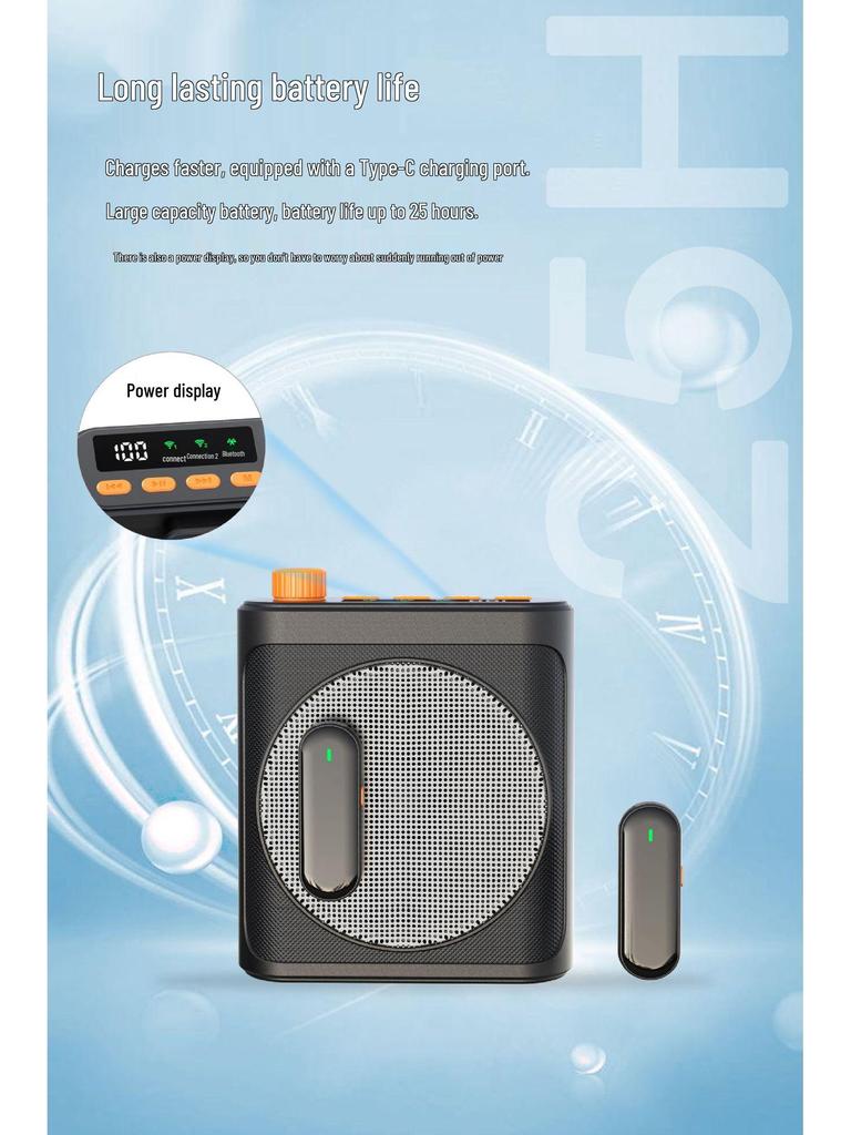 Little Bee Wireless Lavalier Microphone with 4th Gen AI Anti-Feedback for Teachers, Tour Guides & Trainers