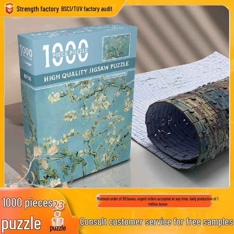 1000-Piece Famous Painting Landscape Jigsaw Puzzle for Adults - Decompression Toy
