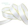 (25 Yards/roll) Gold Edge Ribbon Satin Ribbons High Quality Gift Packaging Ribbons 6/10/20/25/40mm