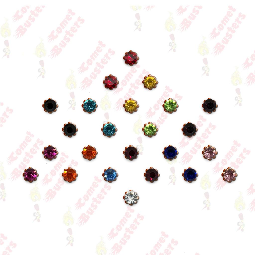 Comet Busters Beautiful Handcrafted Multicolor Dot Bindis (3.5mm) (BIN2218)