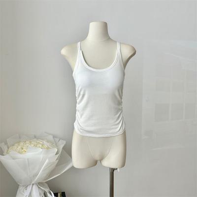 Hot Girl Suspender Vest for Women In Summer New Slim and Beautiful Back Inside and Outside Wearing Short Solid Color Versatile Top
