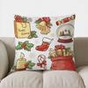 Christmas Tree Bow Throw Pillow Cover With Short Plush Print Living Room Sofa Decoration Cushion Cover Pillow Covers Decorative