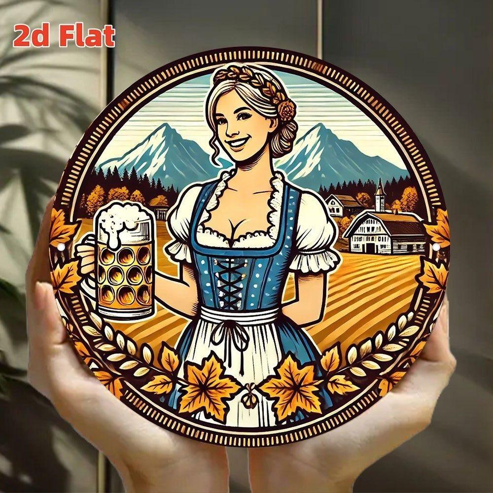 Segno in Latta Metallico Birra Decorazione Murale 20x30cm