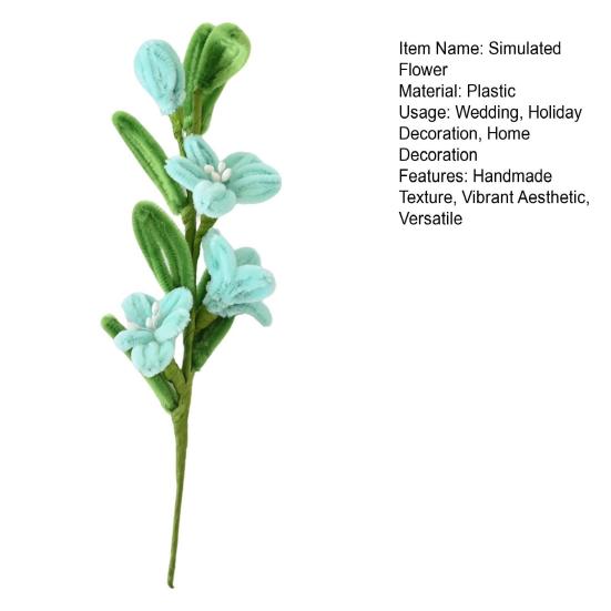 Piprensare Simulerad Blomma Handgjord Mjuk Twist Stick Dekoration Långvarig Vissnar Aldrig Falsk Blomma Heminredning Fotorekvisita