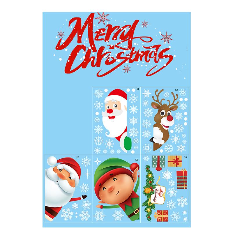Santa Claus Christmas Wall & Glass Decoration Stickers for Bedrooms & Living Rooms