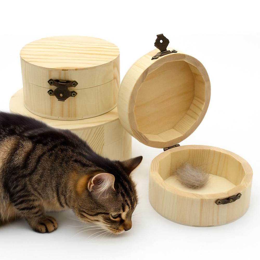 Handcrafted Dog Ashes Box Creative Pet Memorial Container  For Dog Cat Hair and Ashes