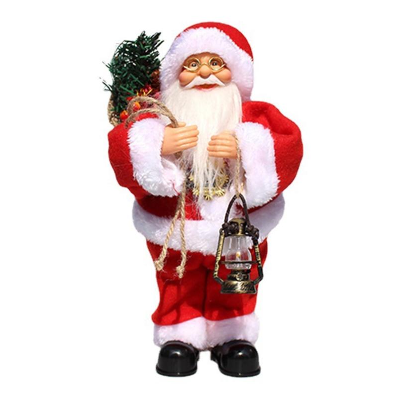 

Электрическая музыка Санта для кукольных украшений Тряска Поющие Танцы Рождественские куклы Старые люди Рождественские подарки Домашний декор X3UC
