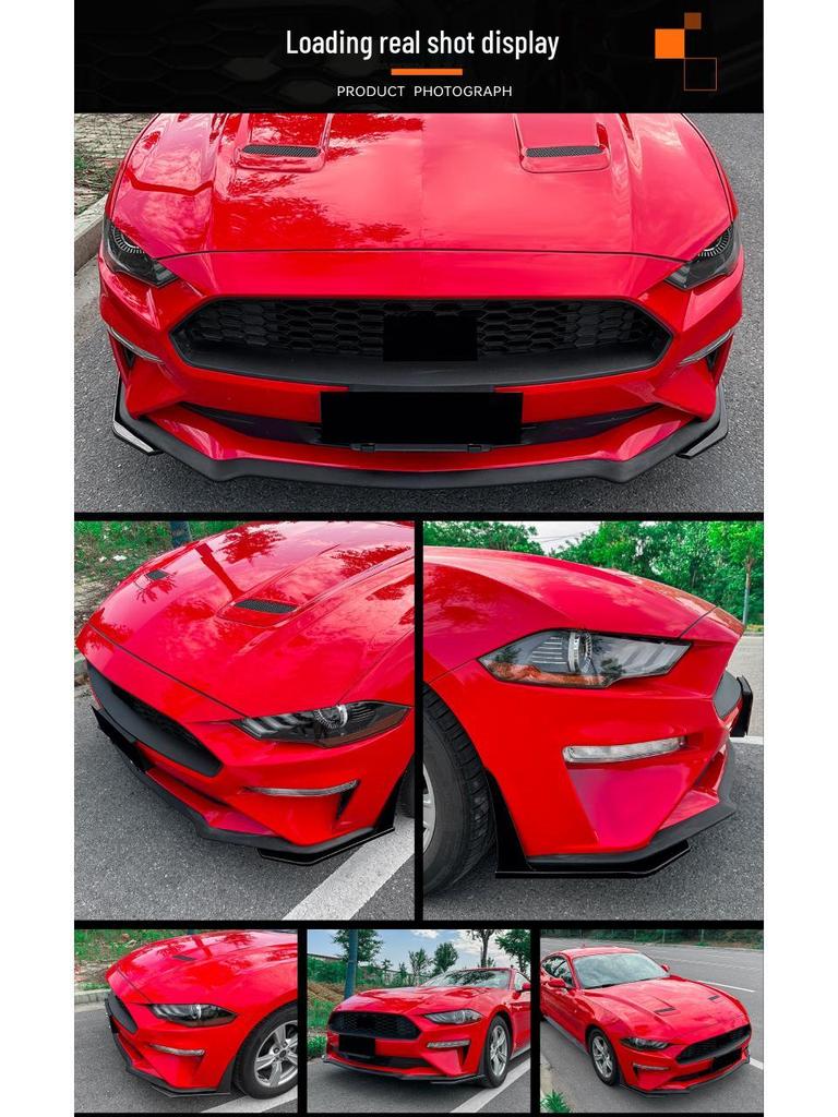 Front Bumper Wind Knife Spoiler Sticker for 2018-2023 Ford Mustang MK6.5