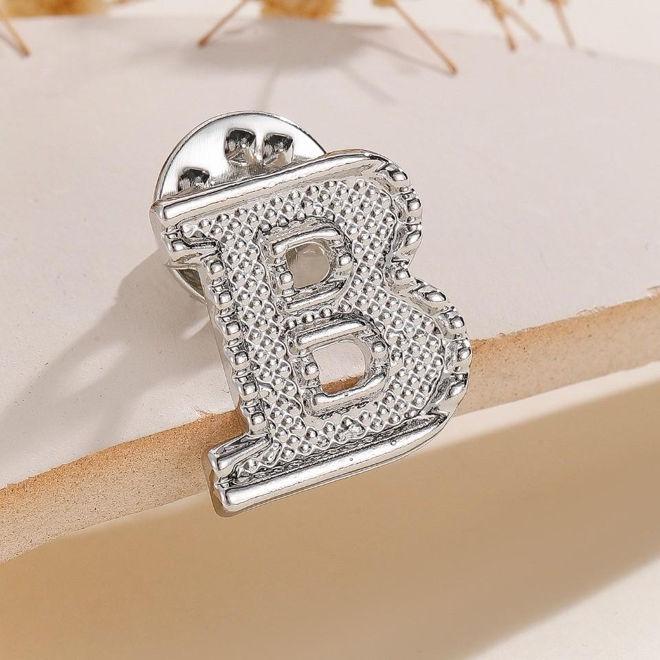 Luxury Alphabet Brooch: Elegant 26-Letter Fashion Pin to Secure Clothing in Style