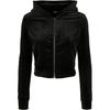 Urban Classics Womens/Ladies Velvet Short Full Zip Hoodie