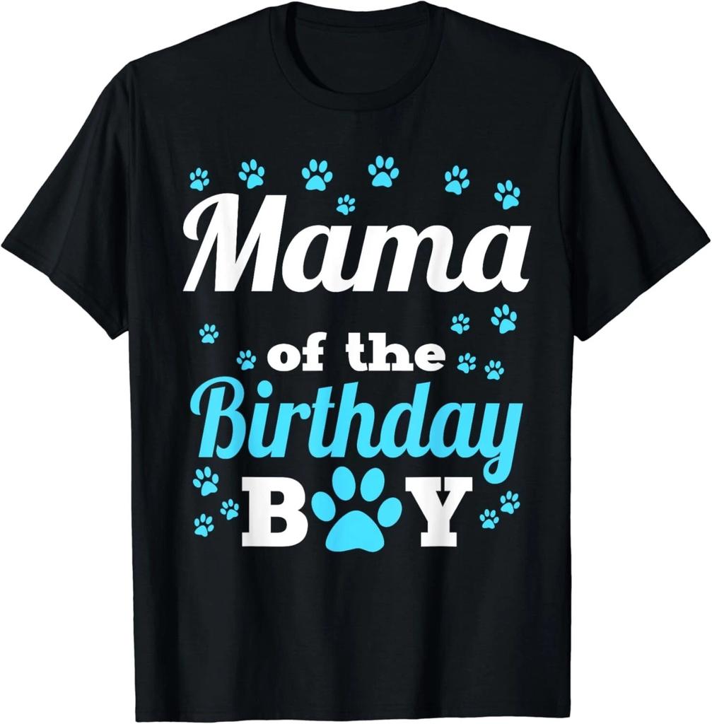 Mama Of The Birthday Boy Dog Paw Bday Party Celebration Gift Unisex T-Shirt