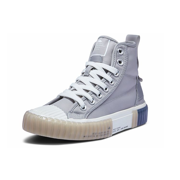 Kappa X Npc Collaborative Lightweight Durable High-Top Sneakers Unisex Sneakers Gray K09Y5VS89-138
