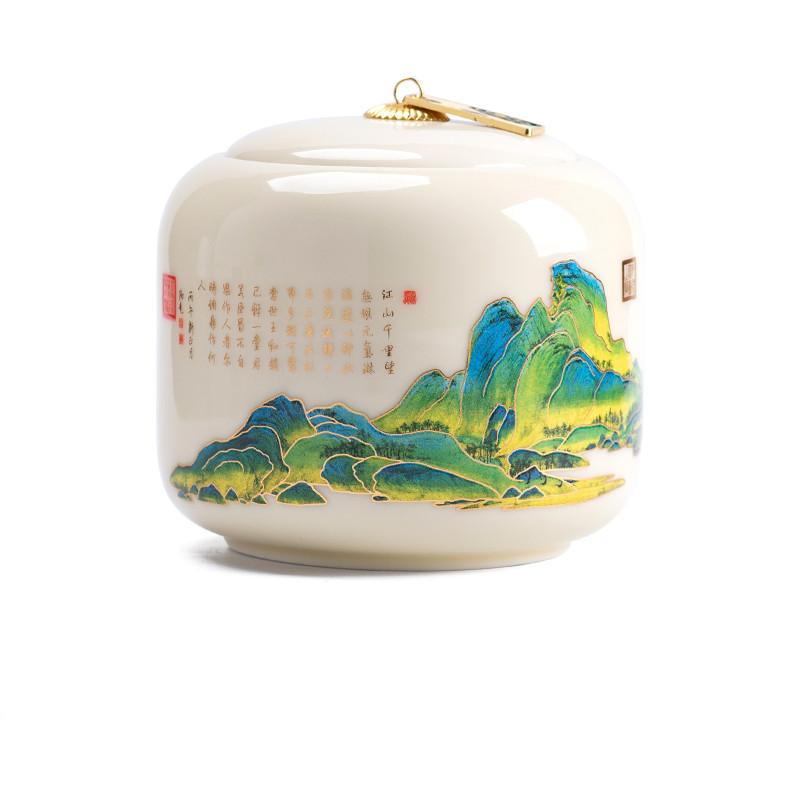 Multifunktions-Kaffeekanister, Küchengewürz-Organizer, Kapazität, Keramik, Teedose, Zuhause, Oolong Tieguanyin, versiegelter Vorratstank