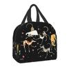 Luxury Pearl And Abalone Poodle Dog Insulated Lunch Bag for Women Resuable Pudel Caniche Cooler Thermal Bento Box Work School
