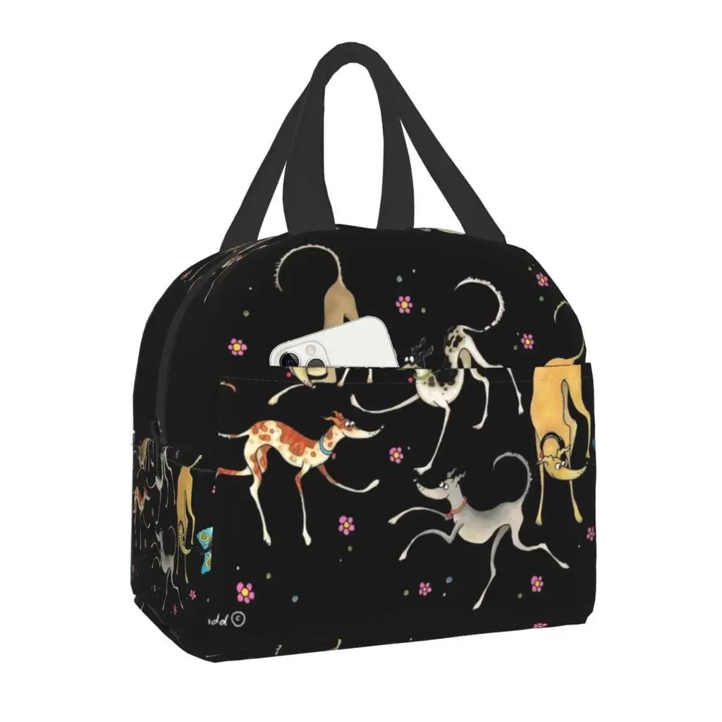 Luxury Pearl And Abalone Poodle Dog Insulated Lunch Bag for Women Resuable Pudel Caniche Cooler Thermal Bento Box Work School