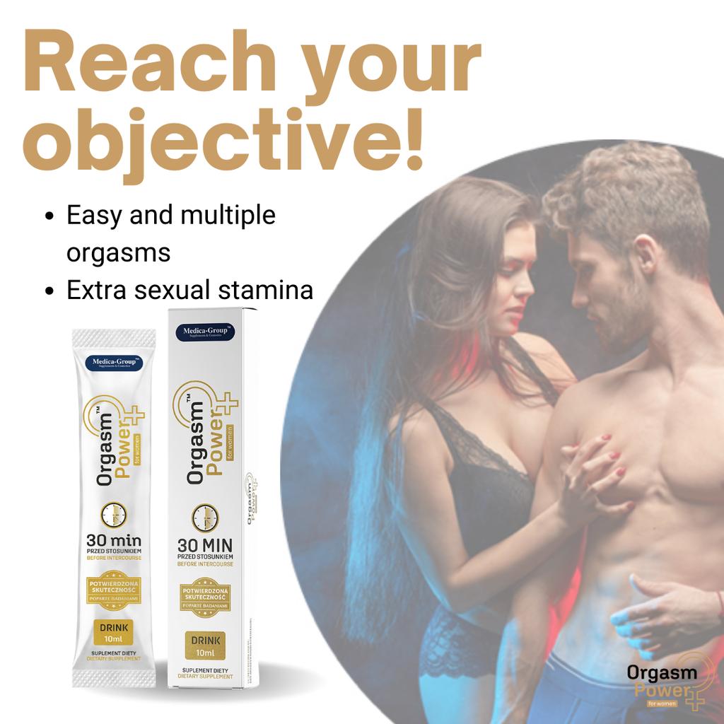 Orgasm Power for Women Drink - Set of 10 X 10ml - Intensify Your Pleasure, Experience Intense Orgasms