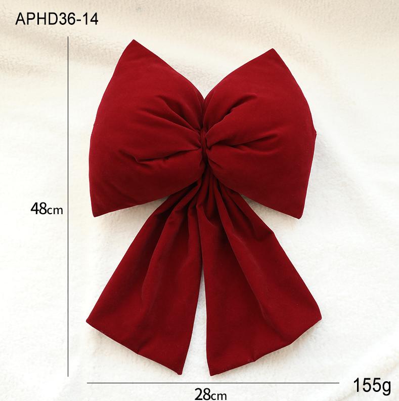 

Большие банты из красного бархата, DIY подвески для рождественских елок, рождественская гирлянда, подвесные украшения, товары для украшения дома и новогодней вечеринки Large