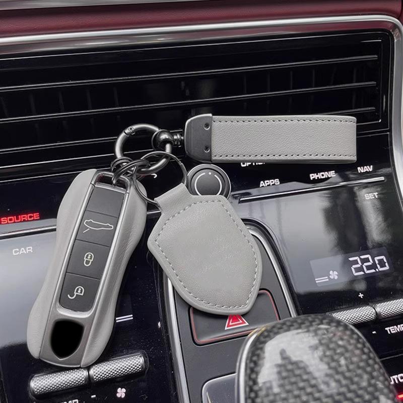 Pro Porsche Kožené Pouzdro na Klíče od Auta Keycase Klíčenka Kryt Dálkového Ovládání Skořepina Náhradní Pro Cayenne Panamera Taycan 911 Nový Styl