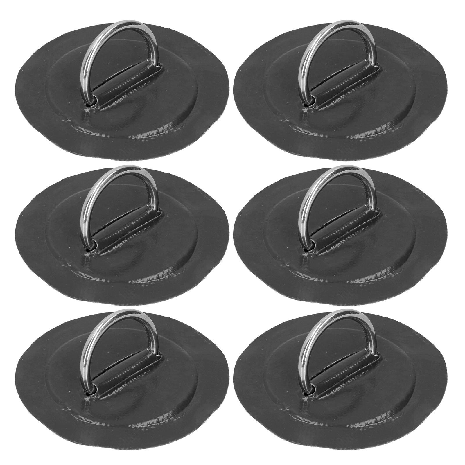 

6pcs Inflatable Boat Kayak DRing Pad Patch Marine Fixed Buckle with Elastic Bungee Cord(White )