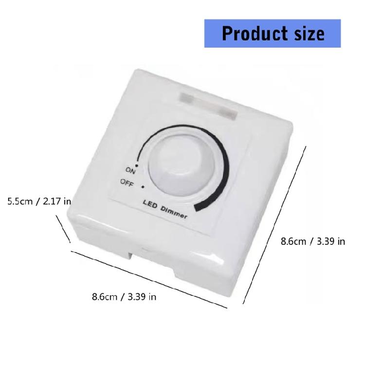 Flicker Without 0 To 10V PWM Dimmer Switches 5A 2000W Easy Wiring Plastic Housing Suitable for LED Halogens Bulbs Trailers