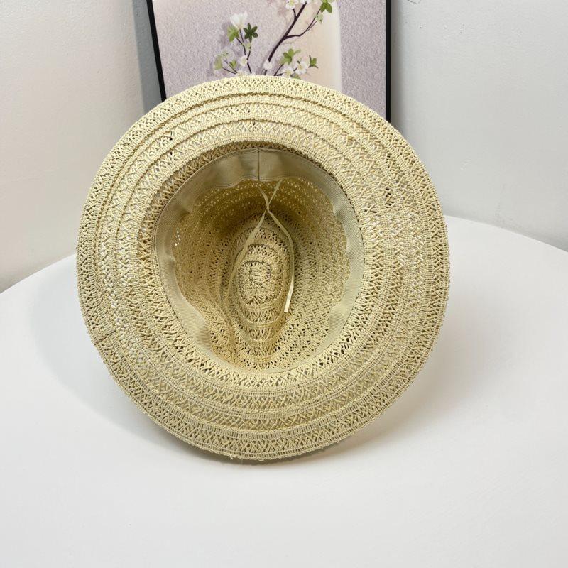 Straw Hat Women's Summer Seaside Beach Vacation Sun Hat New Simple Top Hat Straw Sun Hat Men