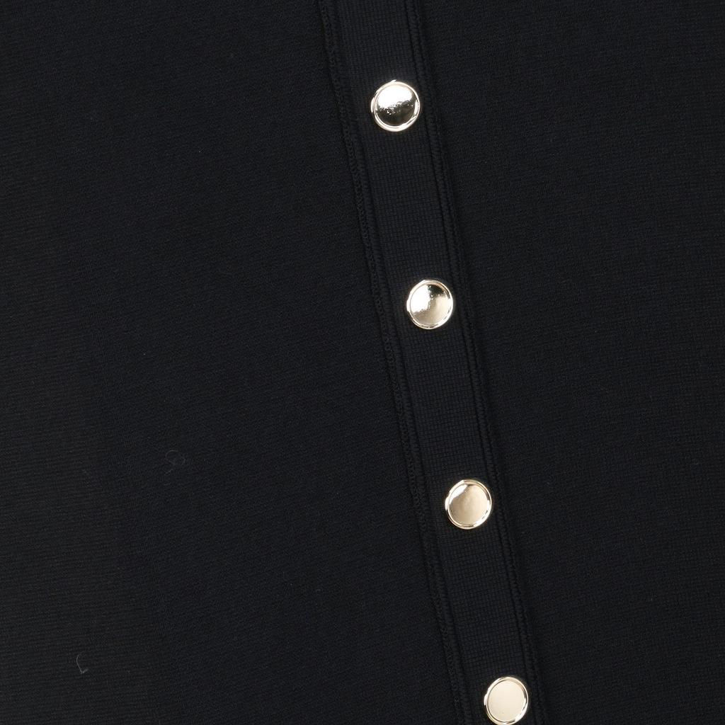 SP Family French Style Color Block Slimming Dress: Round Neck, Light Luxury, Short Sleeve