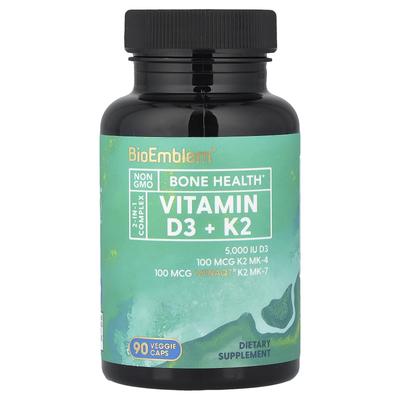 BioEmblem, Vitamin D3 + K2, 90 zeleninových kapslí