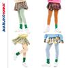 Toothpick Pills and Friends [Girl's Little Stubborn] Fleece-lined Fake Two Pieces Check Skirt Swing Leggings