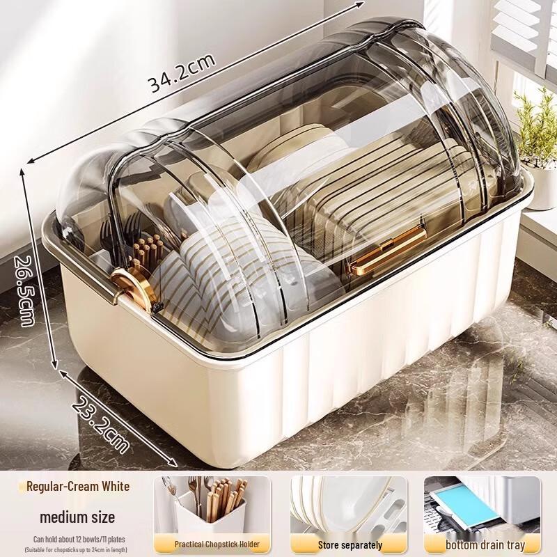 

Countertop Dish Drying Rack with Lid