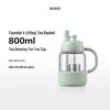 Buydeem 800ml Tea Separation High Temperature Glass Mug with Straw