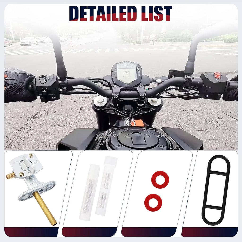 0470-445 Fuel Shut Off Gas Tank Petcock Valve Switch Compatible with Arctic Cat 250 300 400 500 375 454 0470-344 0470-363 0470-365 0470-401 DVX MRP