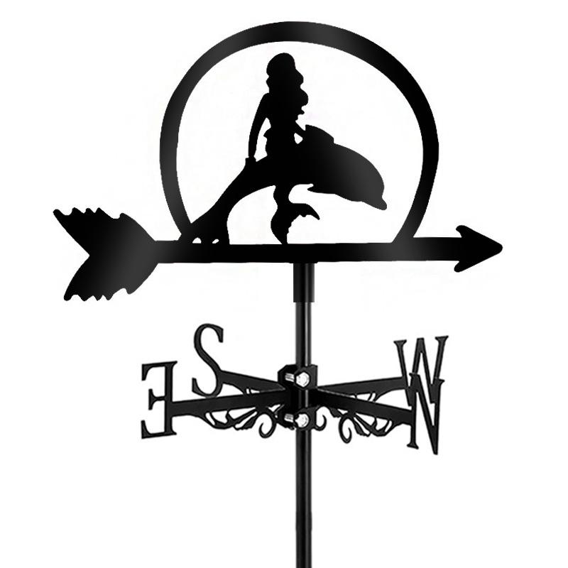 Outdoor Garden Iron Art Weather Vane Ornament - Cross-Country Craft