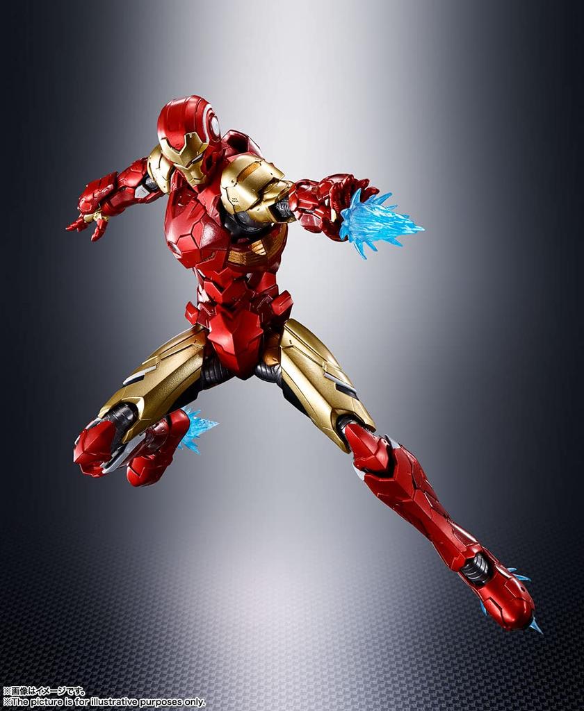 TAMASHII NATIONS Iron Man On 155mm Painted Movable Figure S.H.Figuarts (Tech Avengers) Approx. PVC&ABS&Diecast