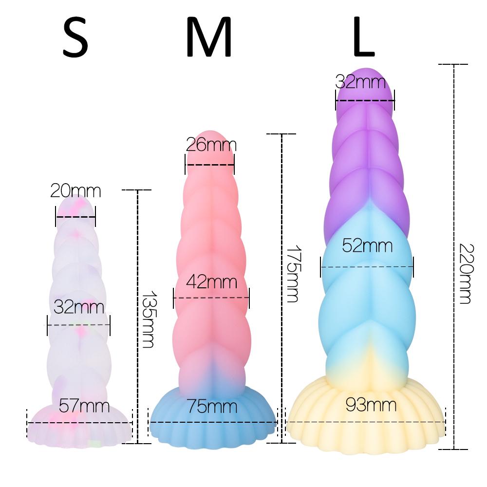 Female Luminous Dildo Masturbator Sexy Toy for Full Girl Skin Feeling Realistic Penis Silicone Suction Cup Dildos