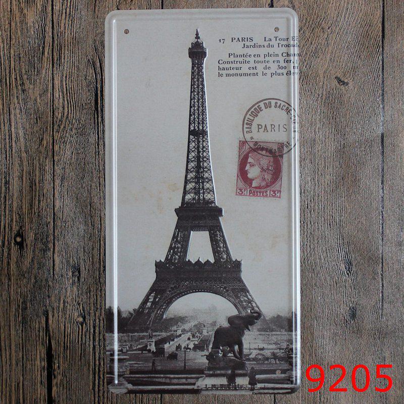 European & American Theme Tin Sign License Plate - Vintage Decor for Restaurants & Cafes