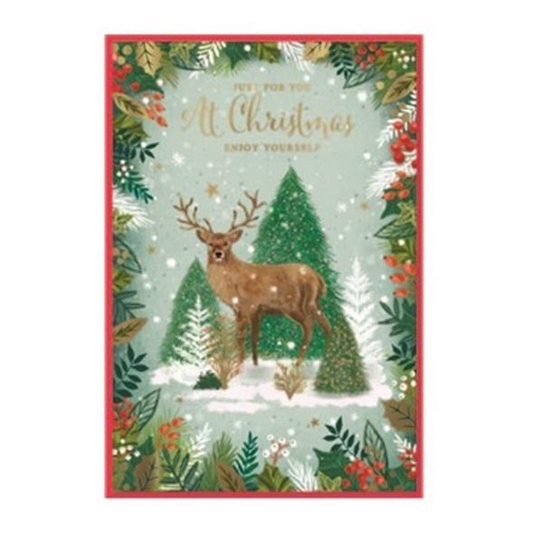 Simon Elvin At Christmas Enjoy Yourself Greetings Card (Pack of 6)