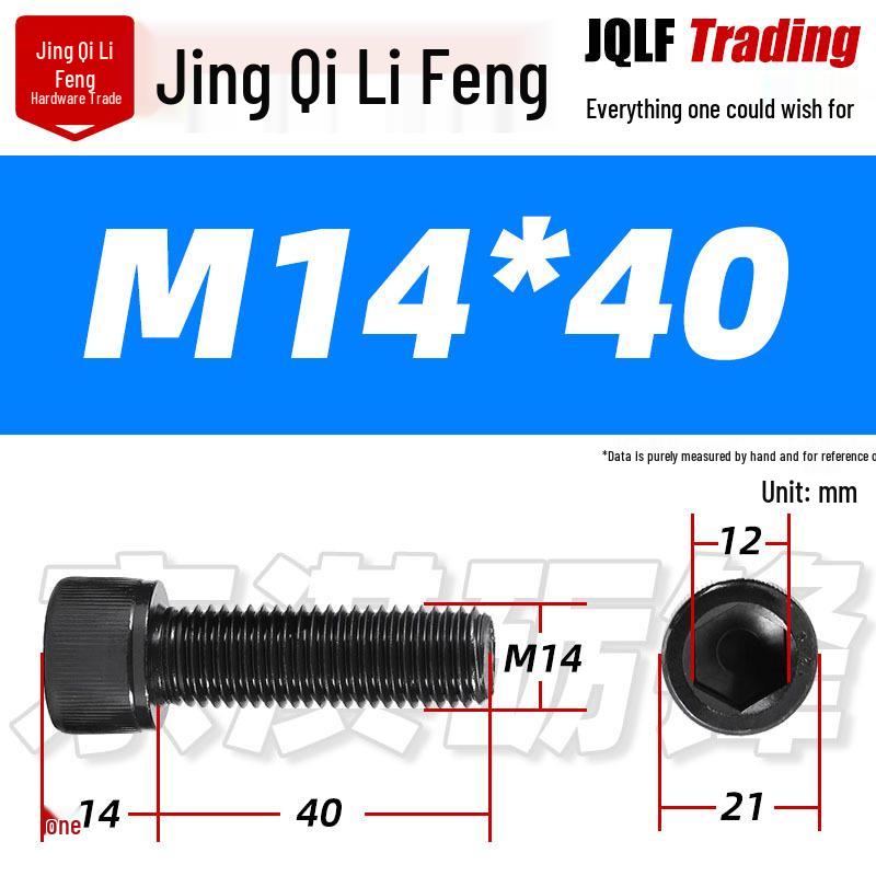 Grade 12.9 Full Thread Hex Socket Head Cap Screws - M3-M14 Black Cylindrical Bolts for Maker Accessories