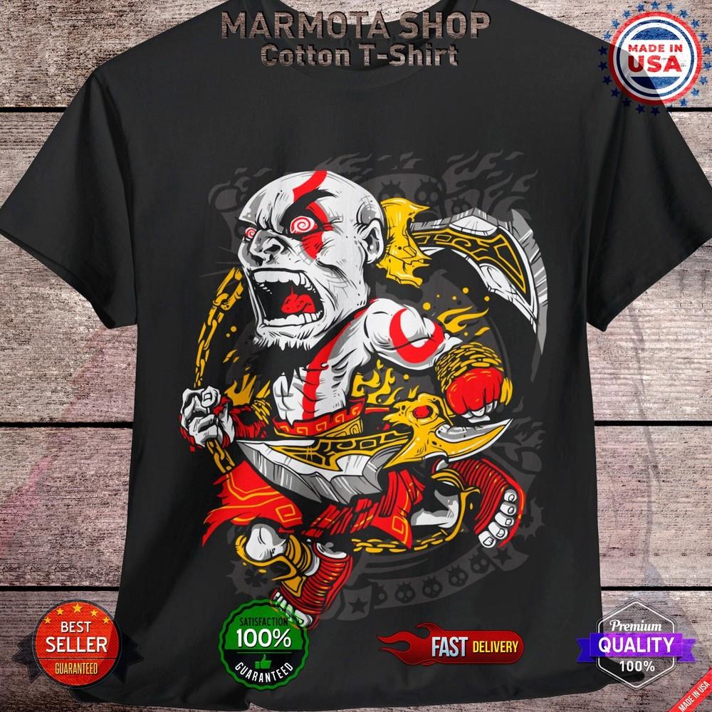 

Футболка God of War Kratos Ragnarok Мягкая футболка Подарок Все размеры Унисекс Спарта S