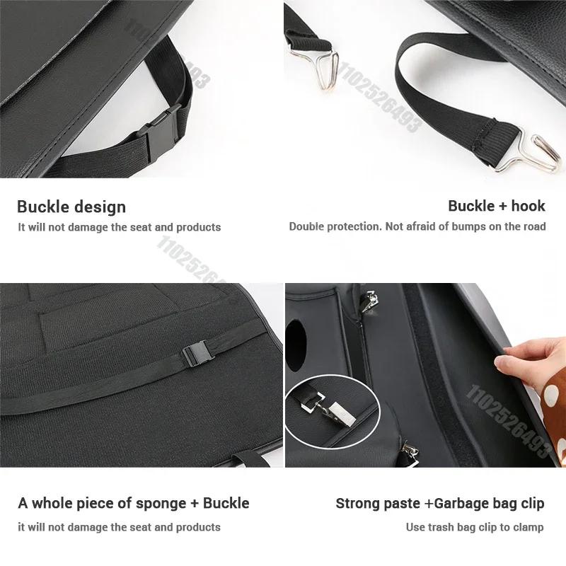 1/2PC Car Seat Backrest Multifunctional Storage Box PU Leather Car Storage for Travel Storage and Organization with 6 Pockets